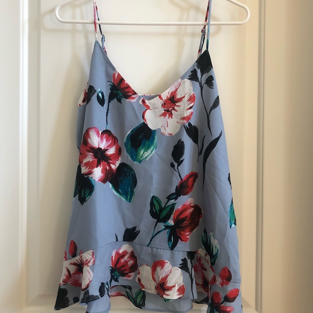 Floral Spaghetti Strap Tank